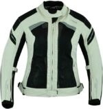 Geaca moto Dama BOS Aylin Alb negru foarte aerisita - imagine 2