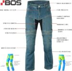 Blugi moto Bos premium ARAMID   Protectii incluse Prado black - imagine 5