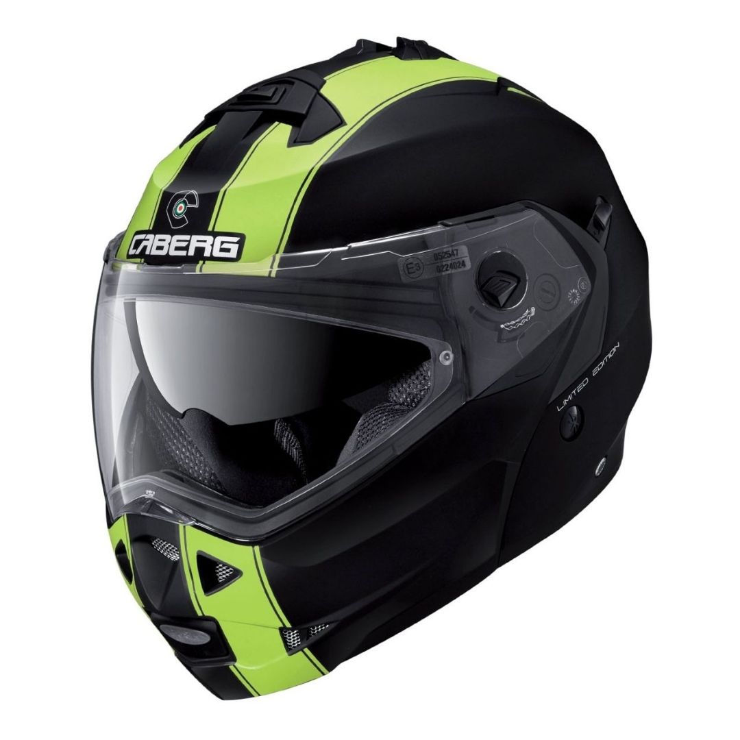 Casca-Moto-Duke-Legend-Matt-Black-Yellow-Fluo-Caberg.jpg Cască Moto Duke Legend Matt Black / Yellow Fluo Caberg - imagine 1