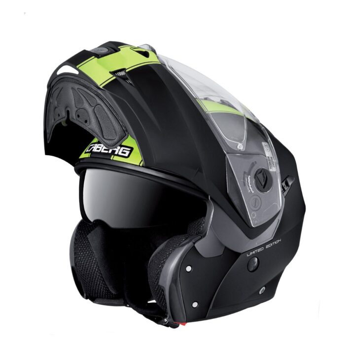 Cască Moto Duke Legend Matt Black / Yellow Fluo Caberg - imagine 4